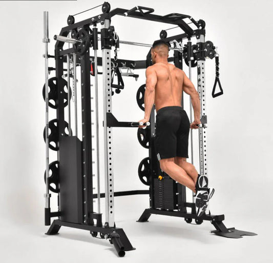 Power rack with smith